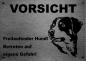 Preview: Edelstahl_Warnschild_Appenzeller _Sennenhund_VORSICHT_Freilaufender_Hund!_Betreten_auf_eigene_Gefahr!