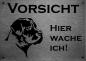 Preview: Edelstahl Warnschild Cane Corso VORSICHT Hier wache ich!