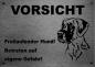 Preview: Edelstahl Warnschild Dänische Dogge VORSICHT Freilaufender Hund! Betreten auf eigene Gefahr!