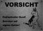 Preview: Edelstahl Warnschild Kurzhaarcollie VORSICHT Freilaufender Hund! Betreten auf eigene Gefahr!