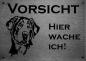 Preview: Edelstahl Warnschild Großer Schweizer Sennenhund VORSICHT Hier wache ich!