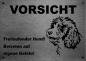 Preview: Edelstahl Warnschild Spanischer Waserhund VORSICHT Mein Haus mein Garten meine Familie