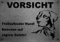 Preview: Edelstahl Warnschild Vizsla VORSICHT Freilaufender Hund! Betreten auf eigene Gefahr!