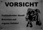 Preview: Edelstahl Warnschild American Staffordshire Terrier VORSICHT Mein Haus mein Garten meine Familie