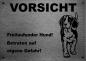 Preview: Edelstahl Warnschild Beagle VORSICHT Freilaufender Hund! Betreten auf eigene Gefahr!