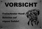 Preview: Edelstahl Hundeschild Boxer VORSICHT Freilaufender Hund! Betreten auf eigene Gefahr!
