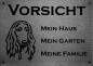 Preview: ld Afghanischer Windhund VORSICHT Mein Haus mein Garten meine Familie