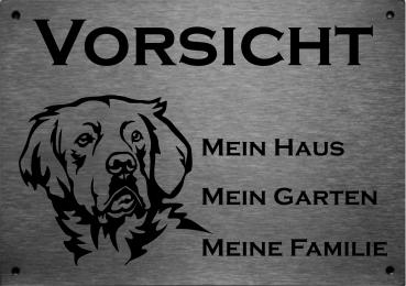 Golden Retriever | Edelstahl Warnschild Hundeschild