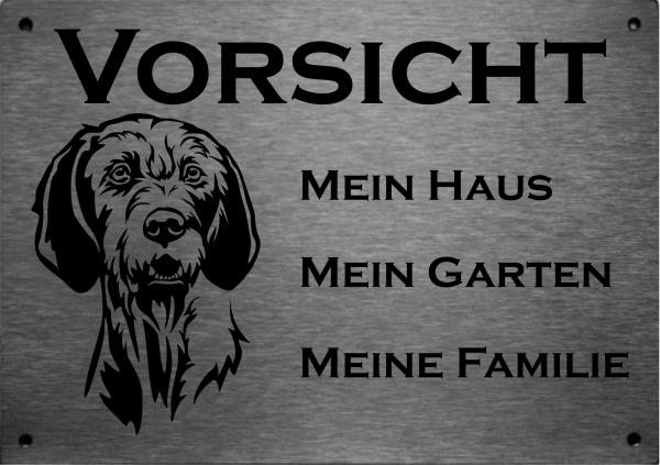 ld Wirehaired Vizsla VORSICHT Mein Haus mein Garten meine Familie