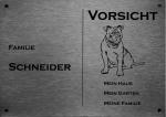 Edelstahl Türschild/Klingelschild